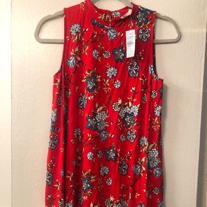 *NWT* LOFT Red Floral A-line Dress